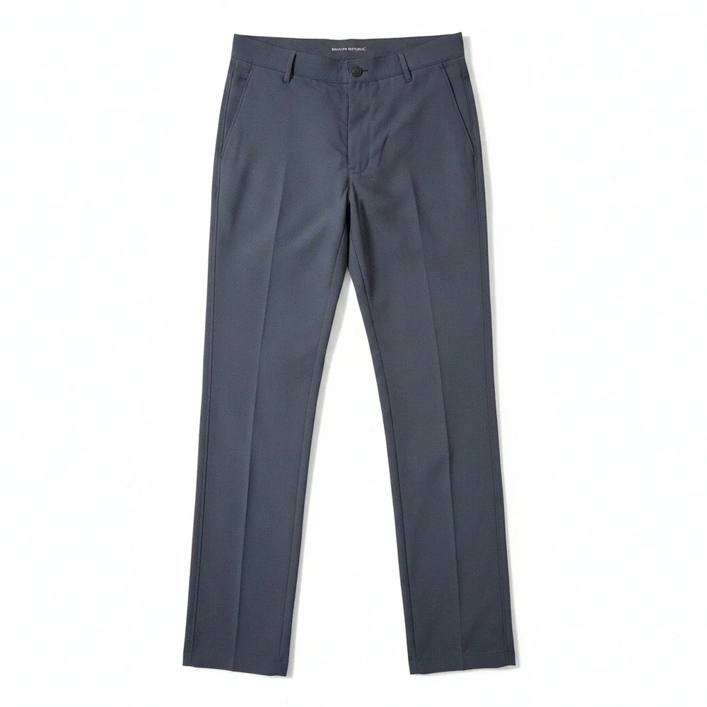Banana Republic Mens Core Temp Chino Pants Navy Blue Slim Fit 34x32 Dress Slacks